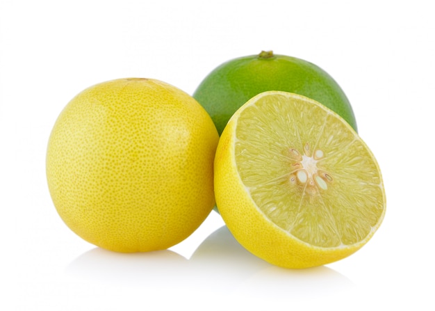 Lime on white background