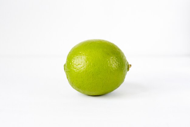 Lime on a white surface