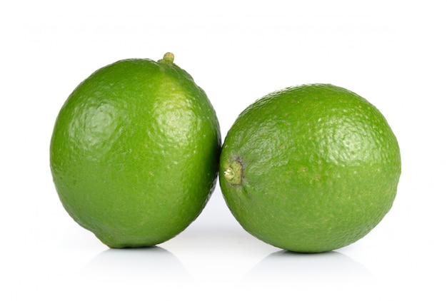 Lime on white wall