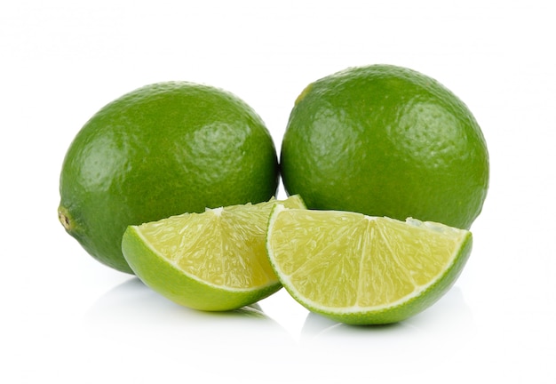 Lime on white wall