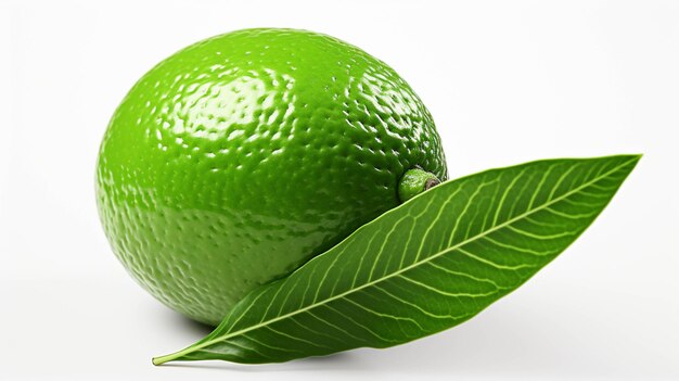 lime with leaf High definition photography creative background wallpaper