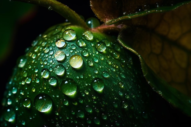 A lime with water drops on it