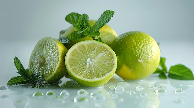 Limes geïsoleerd op witte achtergrond