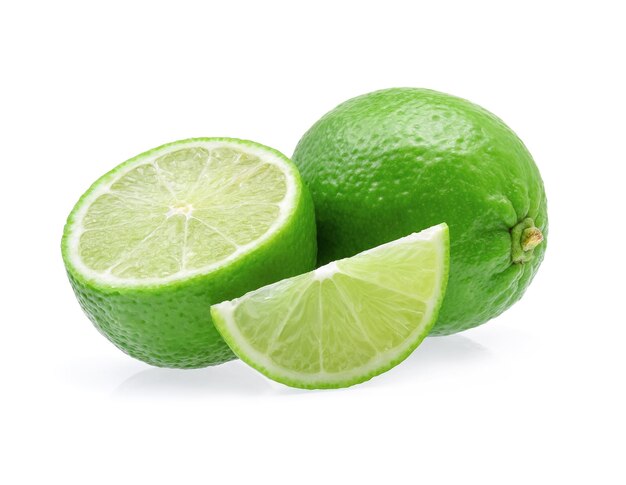 Limes tegen een witte achtergrond