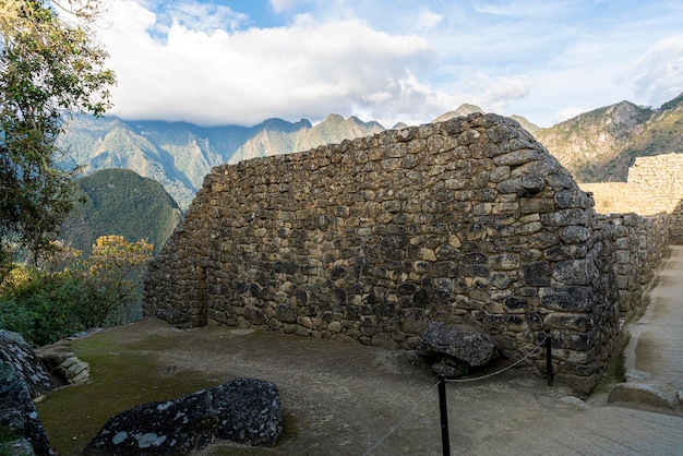 limestone rock walls, Machu Picchu, Cusco