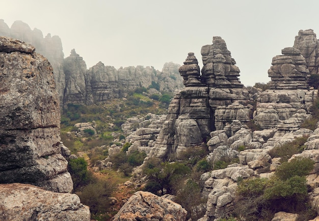 Limestone valley Torcal of Antequera