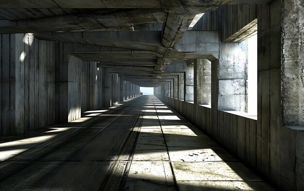 Photo liminal space tall ceilings long hallways