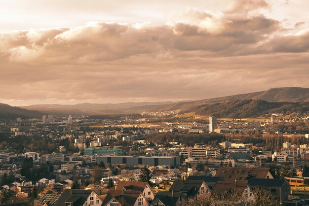 Photo limmattal - aussicht von urdorf