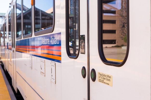 Lincoln lightrailstation in Lone Tree, Colorado.