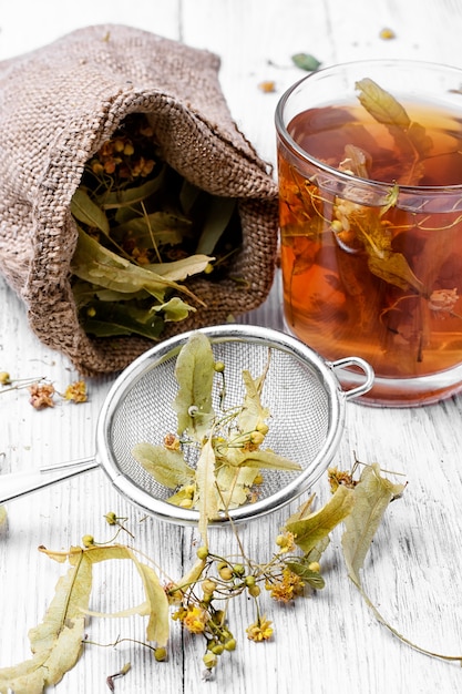 Linden herbal tea