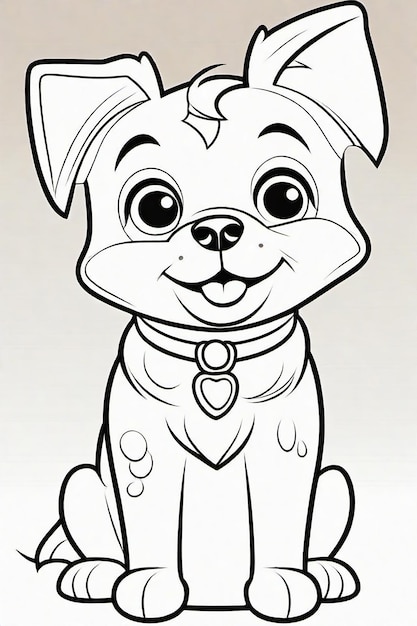 line art dog illustration