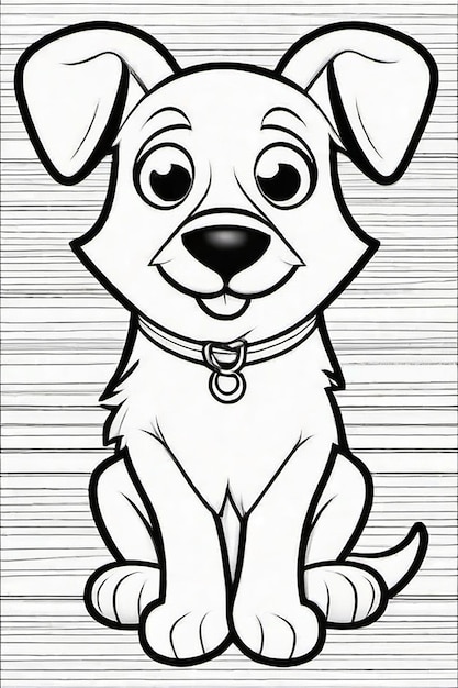 line art dog illustration