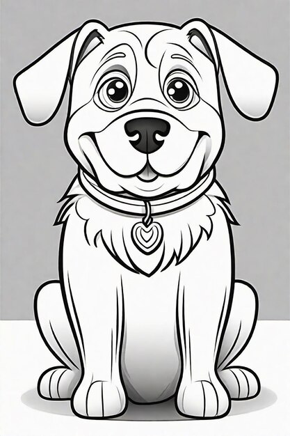 line art dog illustration