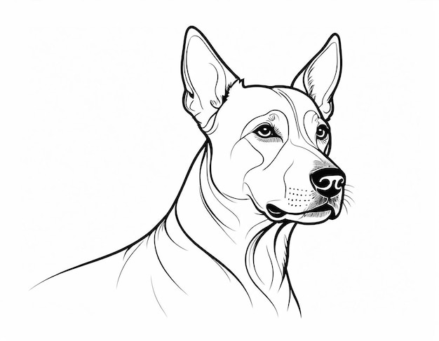 line art of dog