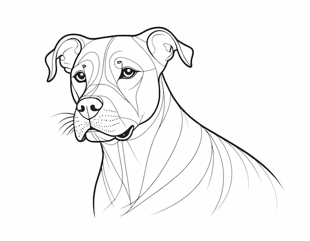 line art of dog