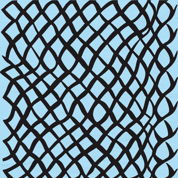 Штриховой рисунок Волнистый ретро-узор