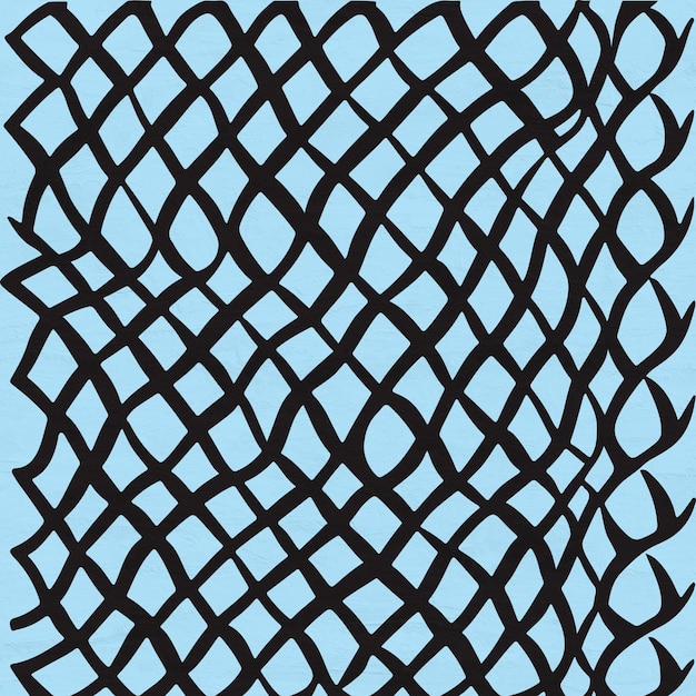 Line Art Wavy Retro Pattern