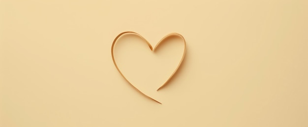 a line drawing of a heart on a cream color background