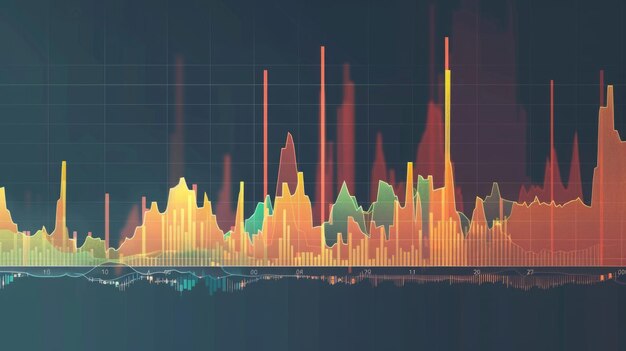 Premium Photo | A line graph displayed against a dark background ...