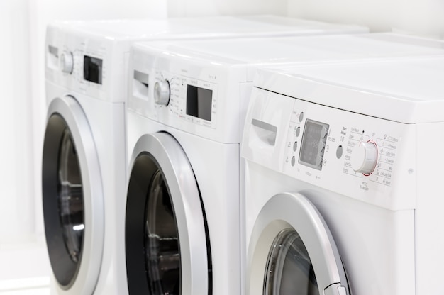 Photo line of laundry machines