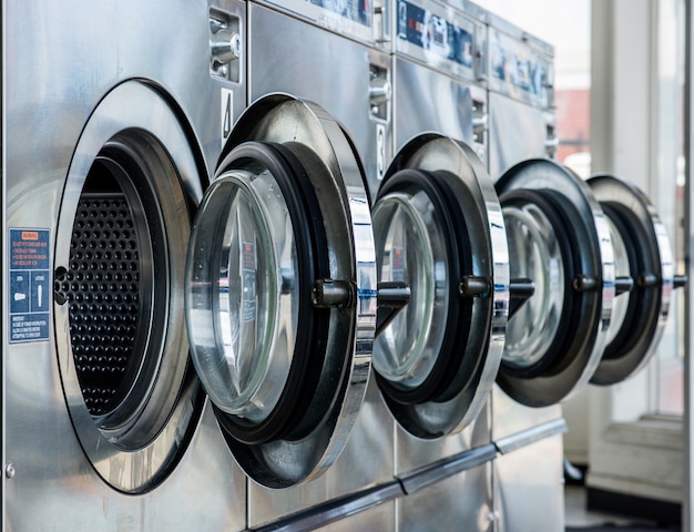 Line of laundry in shop