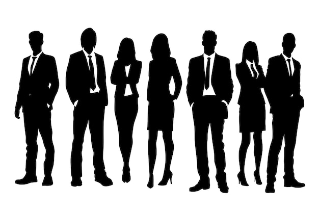 a line of people in suits and ties with one of them has a white background