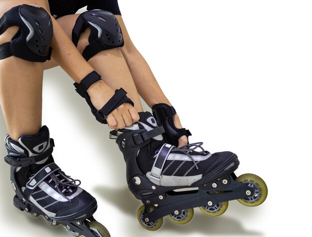 Line roller skate Kniebeschermers en handbescherming extreme sport