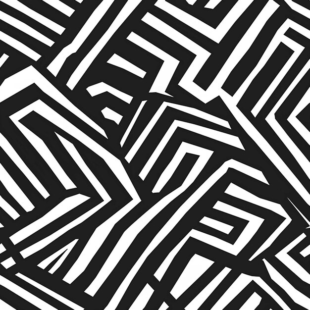 Foto lineaire markeringen naadloos patroon zwarte en witte minimalistische achtergrond