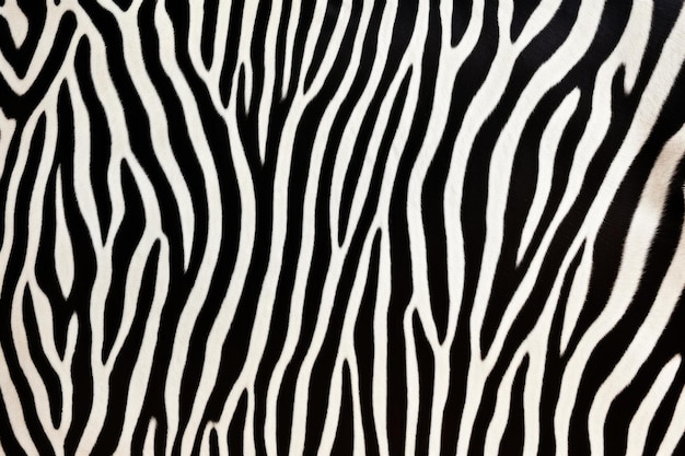 Foto disegno lineare della pelle posteriore della zebra