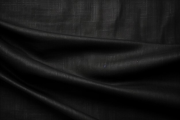 Photo linen dyed black fabric canvas texture background