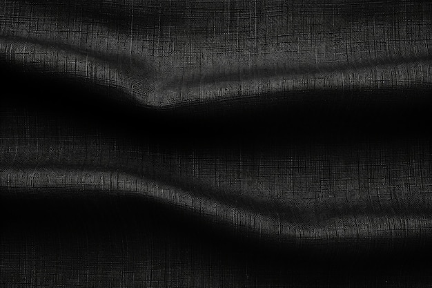 Linen Dyed Black Fabric Texture