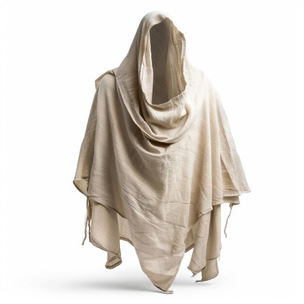 Photo linen poncho isolated