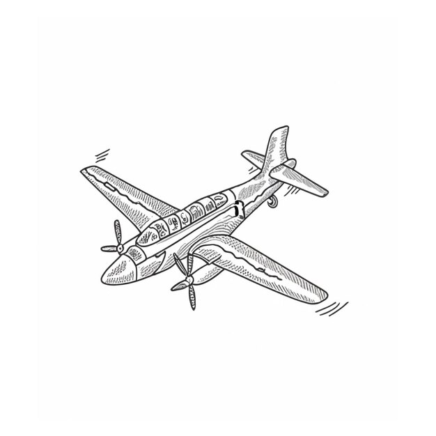 liner drawing airplane