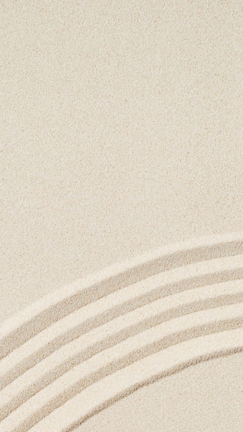 Lines drawing on sand beautiful sandy texture Spa background minimal concept