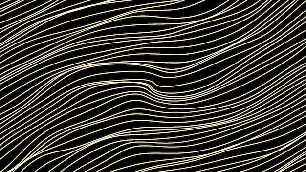 Lines move slowly in waves on black background motion thin lines move in waves background of stream