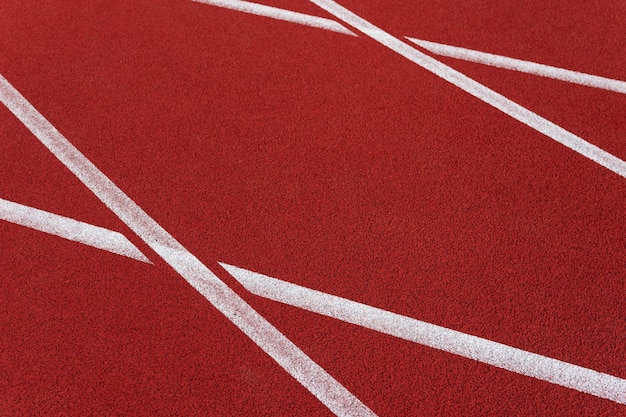 Photo lines on the stadium running track