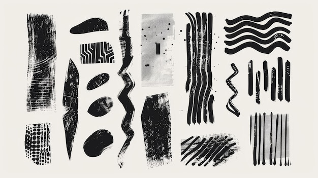 Photo lines waves squiggles in marker sketch style with charcoal scribble stripes emphasis arrows and handdrawn numbers