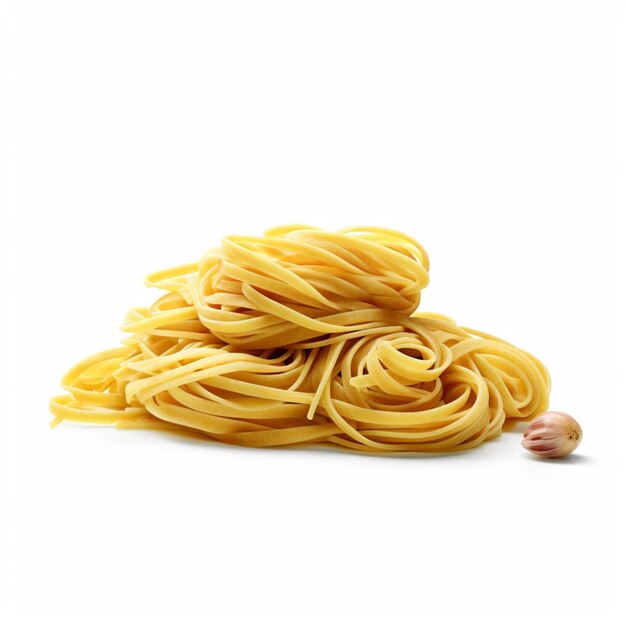 Premium AI Image Linguine with white background high quality ultra