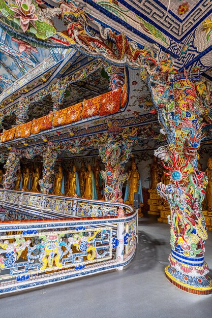 Linh Phuoc Pagoda or Ve Chai Pagoda is a buddhist dragon temple in Dalat city in Vietnam Da Lat is a popular tourist destination of Asia