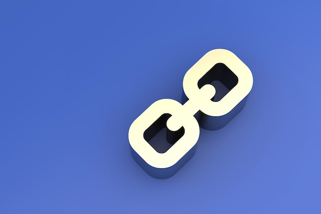 link icon 3d rendering