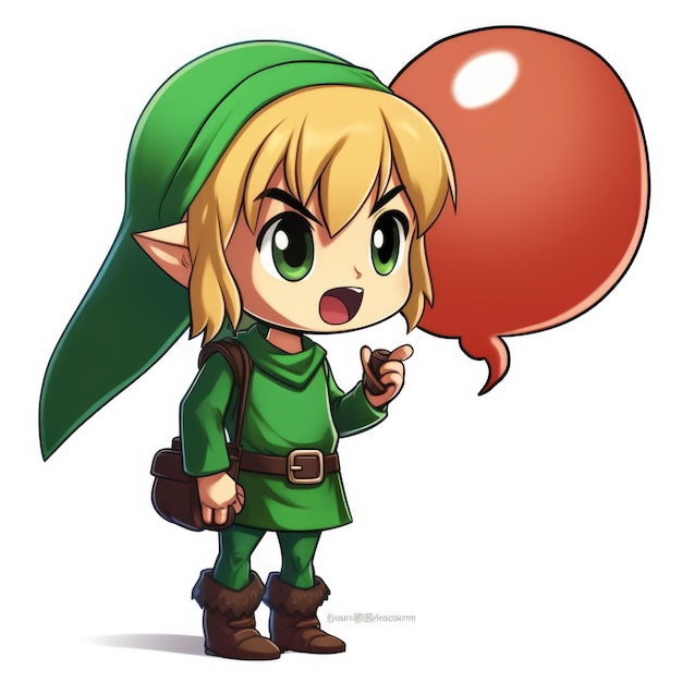 Link The Legend of Zelda cartoon character Generative AI