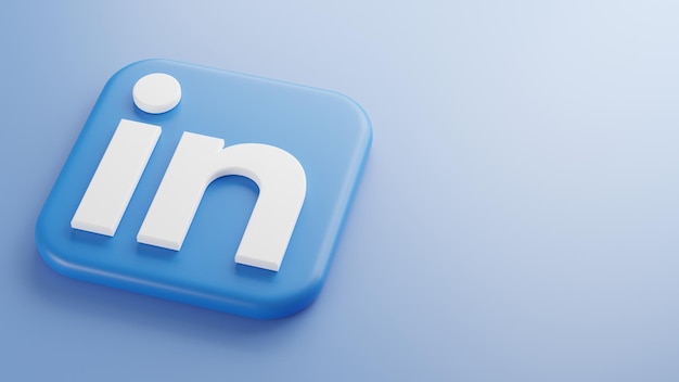 Photo linkedin background 3d rendering