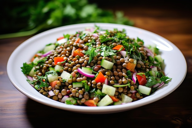 Linzensalade Gezonde lunchrecept