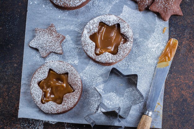 Foto biscotti al cioccolato linzer