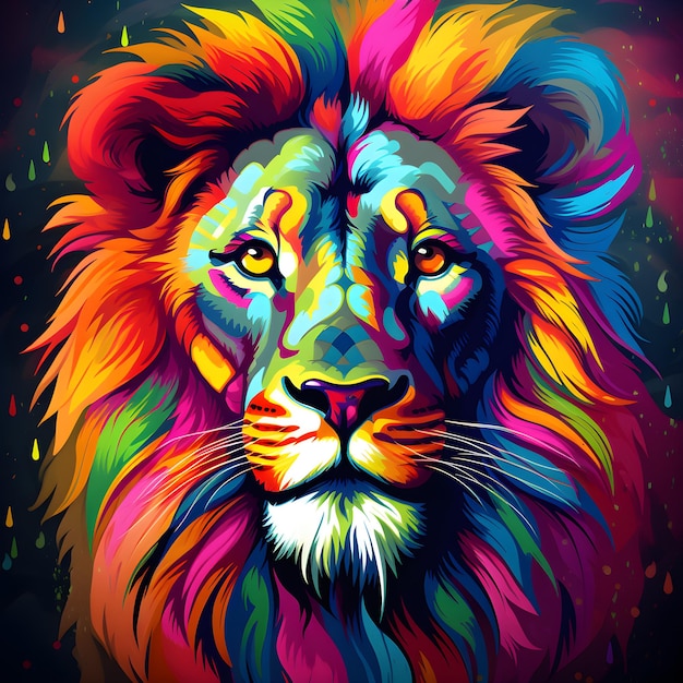 Lion abstract