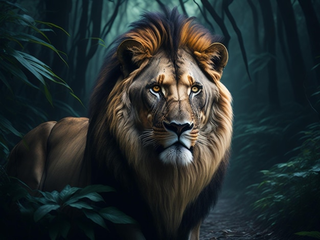 A lion background