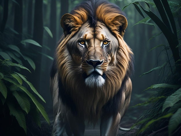 a lion background