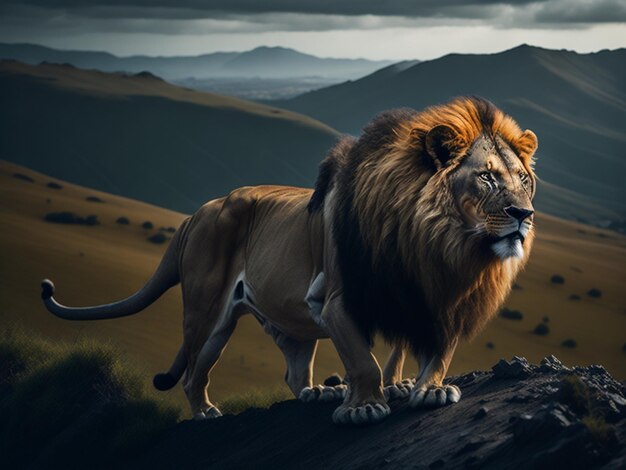 Premium AI Image | a lion background