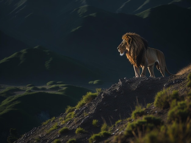 Foto uno sfondo di leone