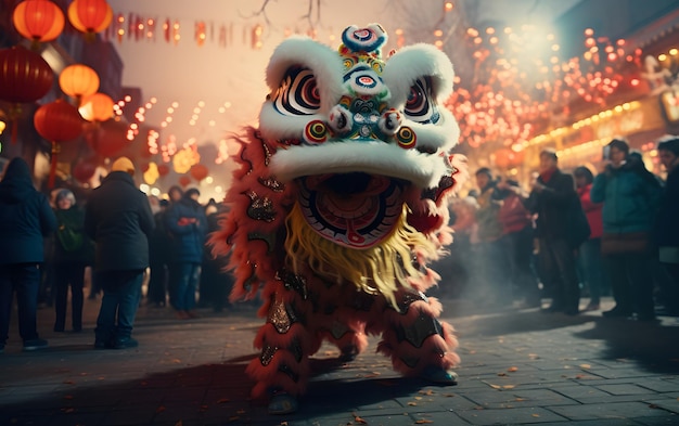 Lion chinese dance